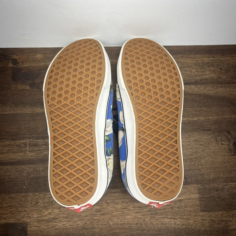 Vans Romantic Floral Lapis Blue Low Top Skate Shoes Men's 7 Womens 8.5 Floral - Picture 14 of 15